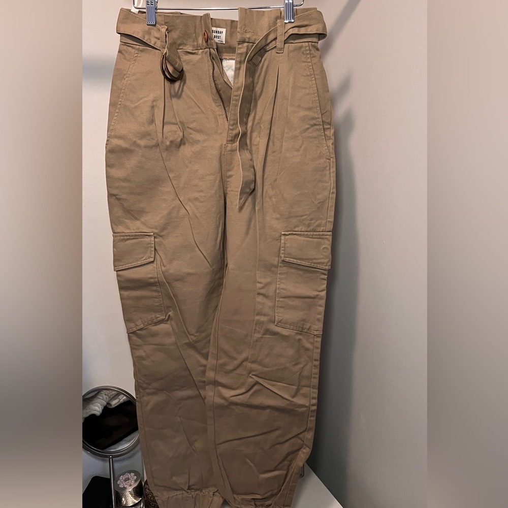 Sunday Best Khaki Cargo Pants - Picture 1 of 5